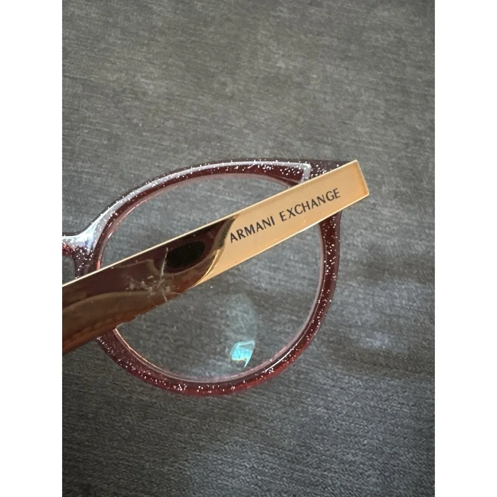 Armani Exchange AX3063 8287 Glitter Pink Oval Womens Eyeglasses‎ 52mm
